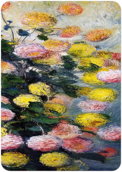 Dahlias 2 By claude monet Pack of 10 Post Cards | claude monet Post Cards | A6 (10.5 x 14.8 cm) - 4.1 x 5.8 inches