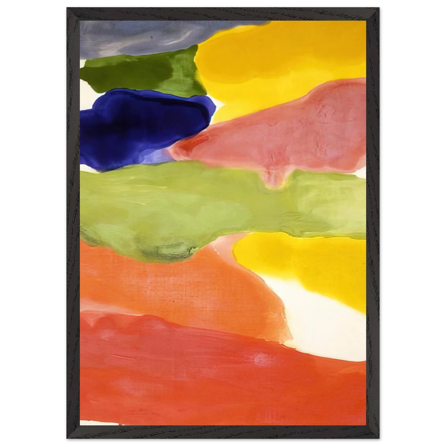 Helen Frankenthaler - Tutti-Fruitti - 1966 Wall art - A1 (59.4 x 84.1  cm) - Premium Wooden Framed Poster With Fine Art Paper-canvas - White frame