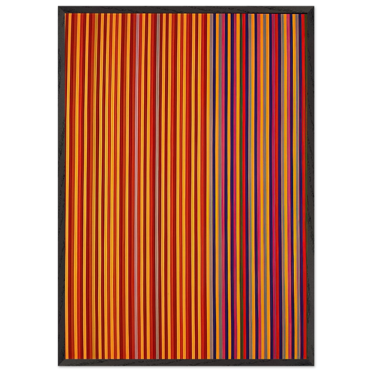Equinox - 1965 - Gene Davis 70x100 cm / 28x40 inches Framed Art Print – Black Wooden Frame