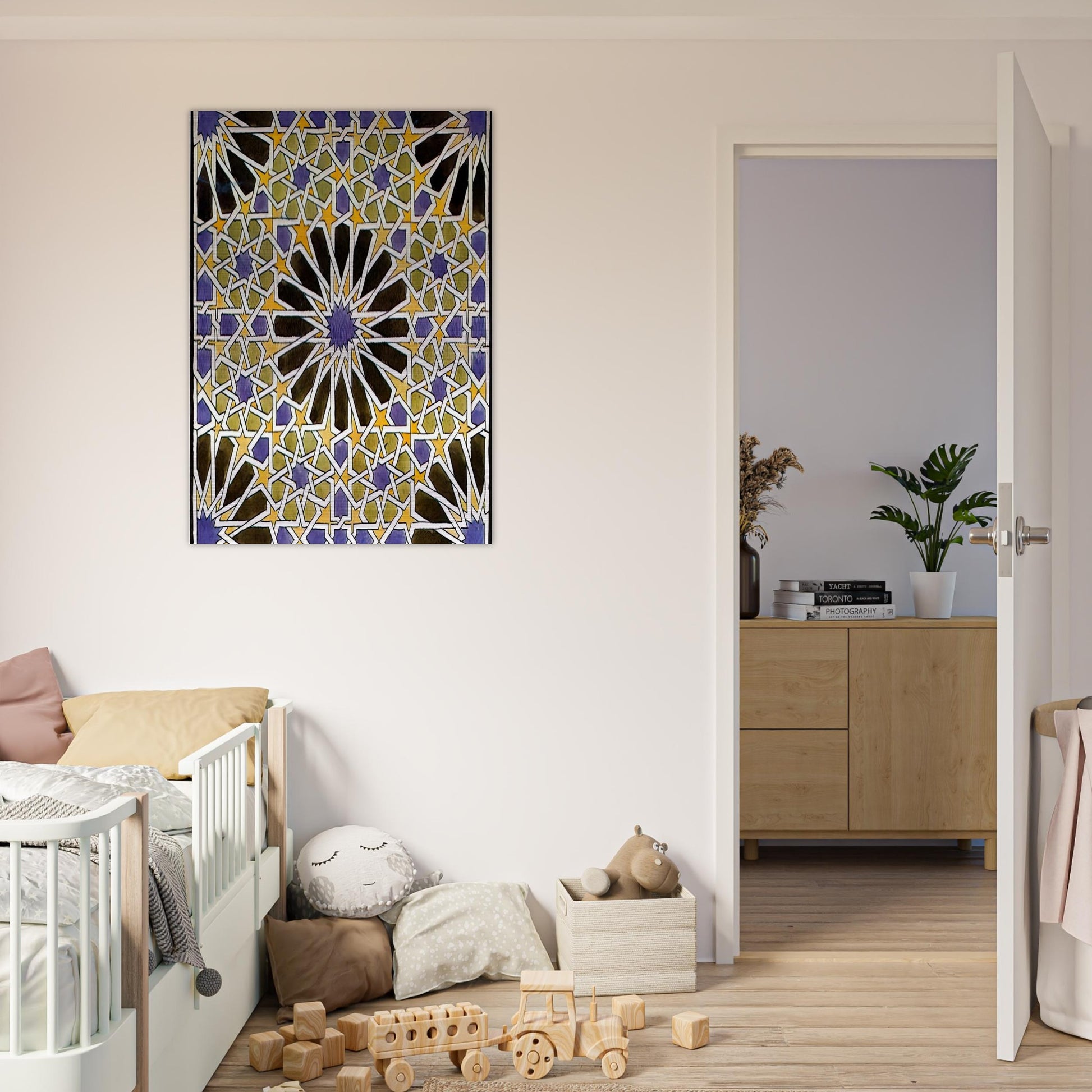 MURAL MOSAIC IN THE ALHAMBRA - MC Escher Brushed Aluminum Print - 70x100 cm / 28x40 inches | MC Escher Aluminum Print | MC Escher Prints