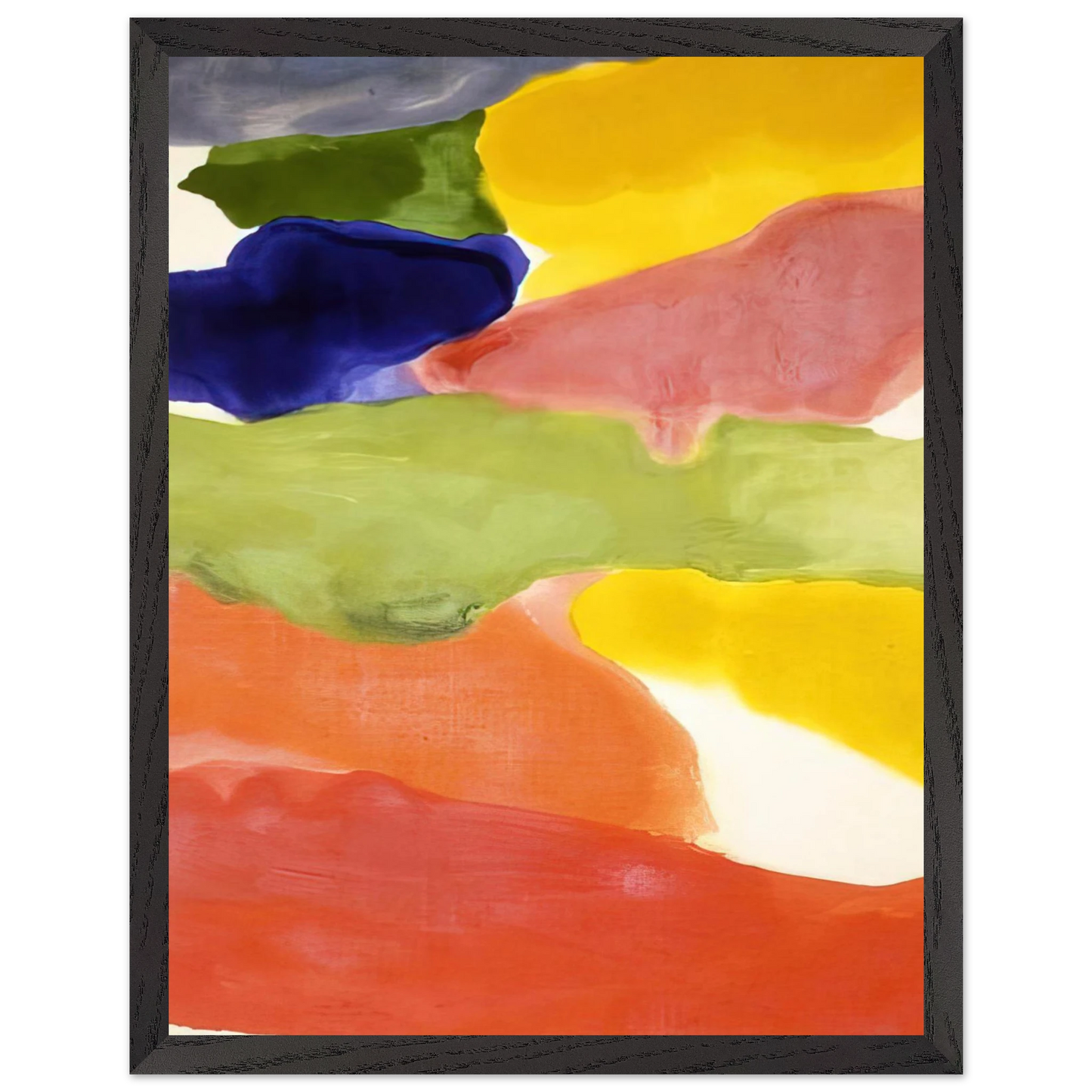 Helen Frankenthaler - Tutti-Fruitti - 1966 Wall art - 30x45 cm / 12x18 inches - Premium Wooden Framed Poster With Fine Art Paper-canvas - Wood frame