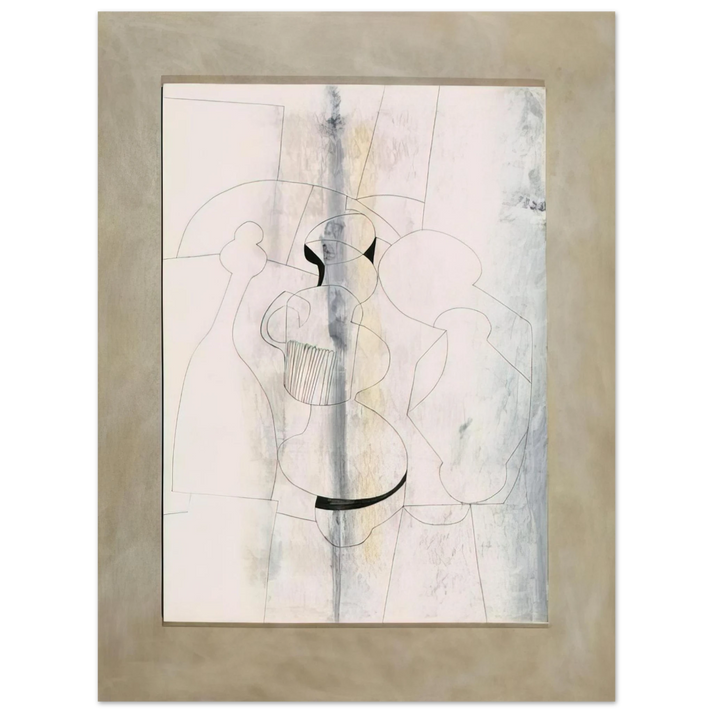 Ben Nicholson - 20 April 1979 vertical stripe - 1979  75x100 cm / 30x40inches Fine Art Poster