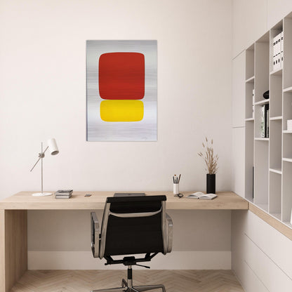 Red over Yellow from Suite of Twenty-Seven Color Lithographs - Ellsworth Kelly Brushed Aluminum Print - 70x100 cm / 28x40 inches | Ellsworth Kelly Aluminum Print | Ellsworth Kelly Prints