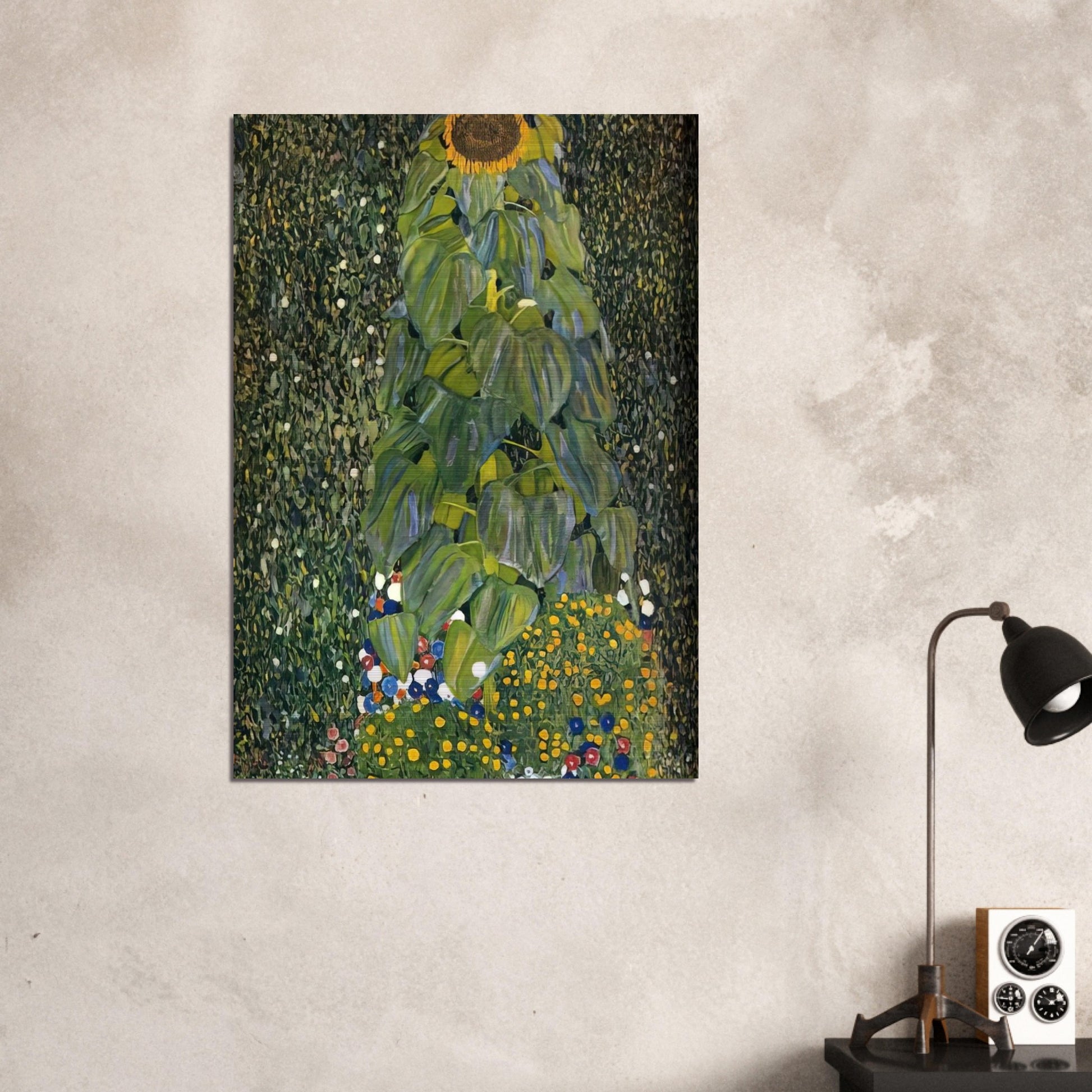 THE SUNFLOWER 1907 - Gustav Klimt Brushed Aluminum Print - 70x100 cm / 28x40 inches | Gustav Klimt Aluminum Print | Gustav Klimt Prints