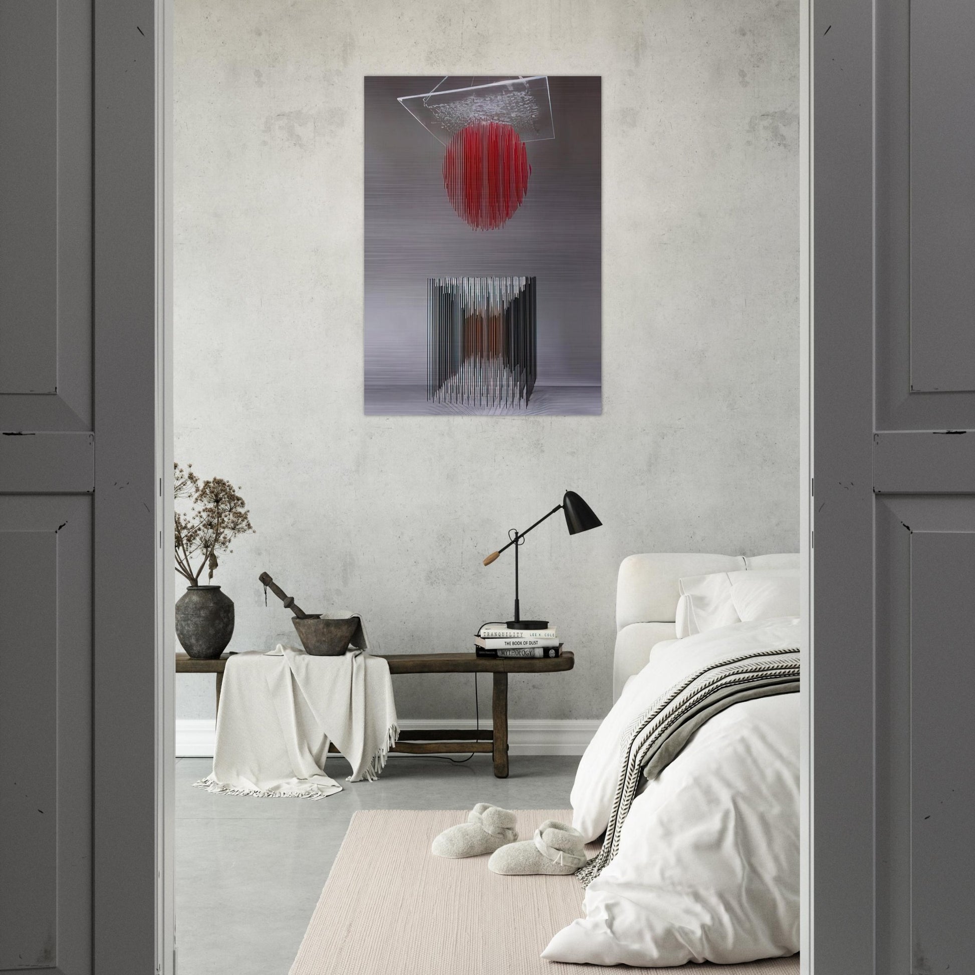 CUBO Y ESFERA VIRTUAL - Jesus Rafael Soto Brushed Aluminum Print - 70x100 cm / 28x40 inches | Jesus Rafael Soto Aluminum Print | Jesus Rafael Soto Prints