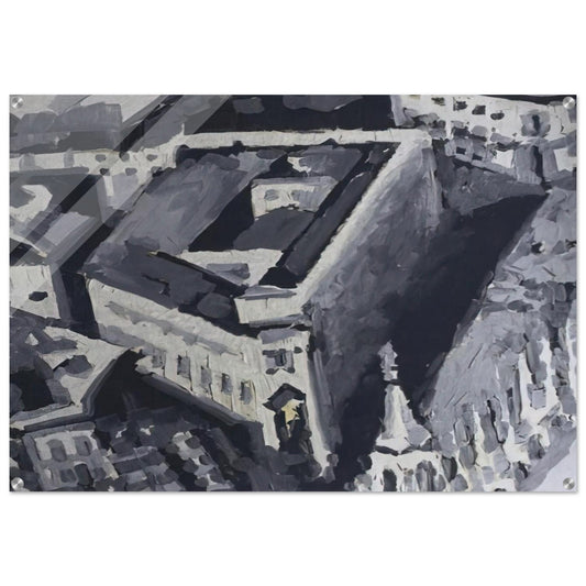 TOWNSCAPE M2 1968 - Gerhard Richter Acrylic Print - 70x100 cm / 28x40″ inches | Gerhard Richter Wall Art | Gerhard Richter Prints