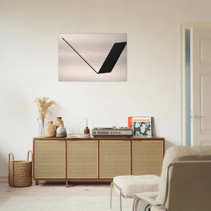 Big Space - Black Line - 1990 - Leon Polk Smith Brushed Aluminum Print - 70x100 cm / 28x40 inches | Leon Polk Smith Aluminum Print | Leon Polk Smith Prints