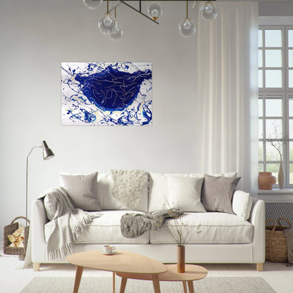 Untitled  SFP92-15 SFF1671  - Sam Francis Brushed Aluminum Print - 70x100 cm / 28x40 inches | Sam Francis Aluminum Print | Sam Francis Prints
