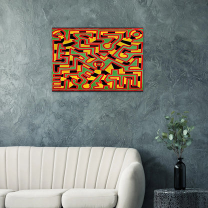 UNTITLED 1988 - Keith Haring Brushed Aluminum Print - 70x100 cm / 28x40 inches | Keith Haring Aluminum Print | Keith Haring Prints
