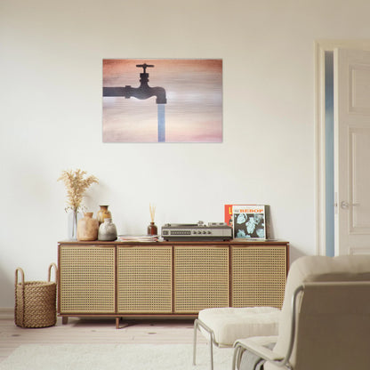 FAUCET - Edward Ruscha Brushed Aluminum Print - 70x100 cm / 28x40 inches | Edward Ruscha Aluminum Print | Edward Ruscha Prints