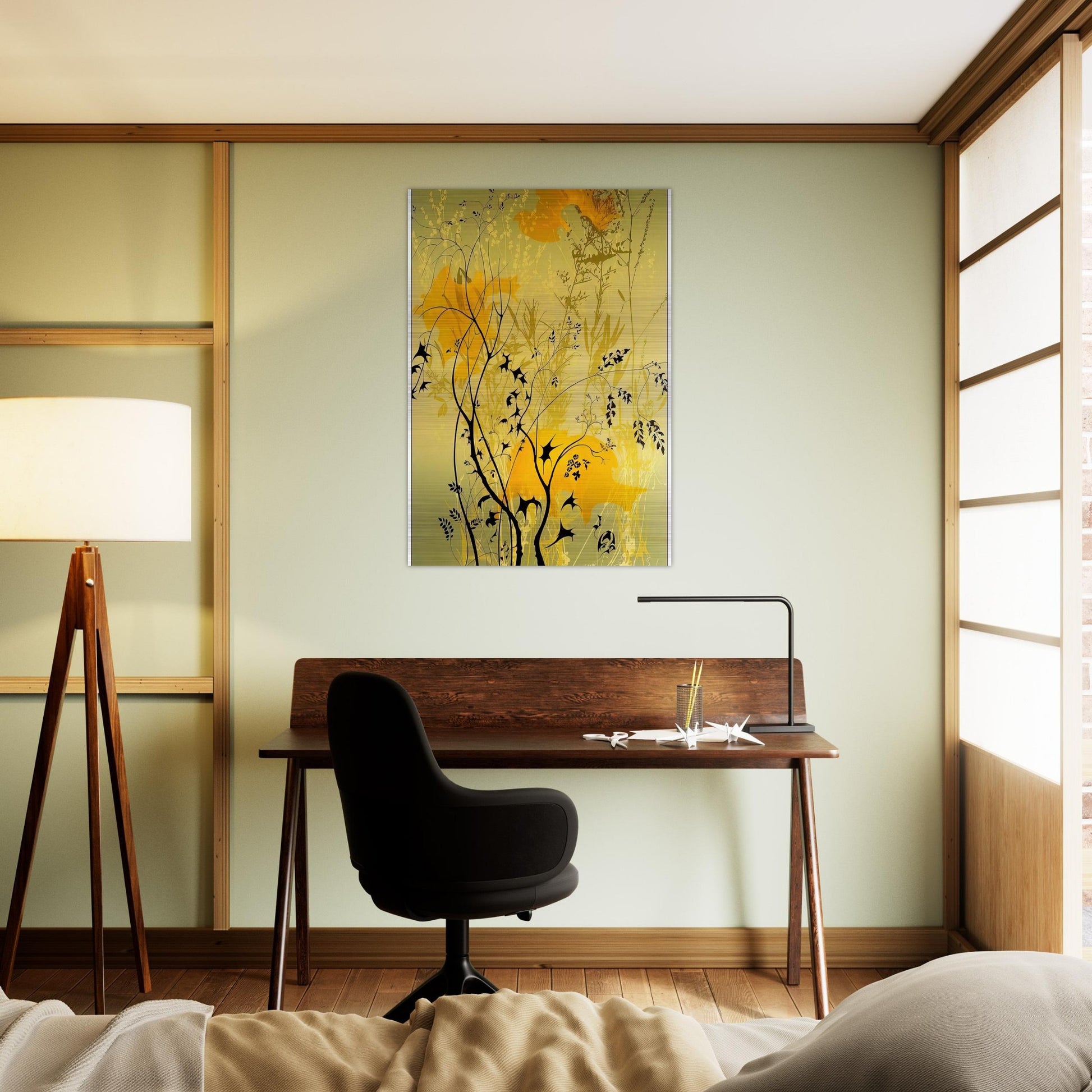 Wild Flowers - Eyvind Earle Brushed Aluminum Print - 70x100 cm / 28x40 inches | Eyvind Earle Aluminum Print | Eyvind Earle Prints