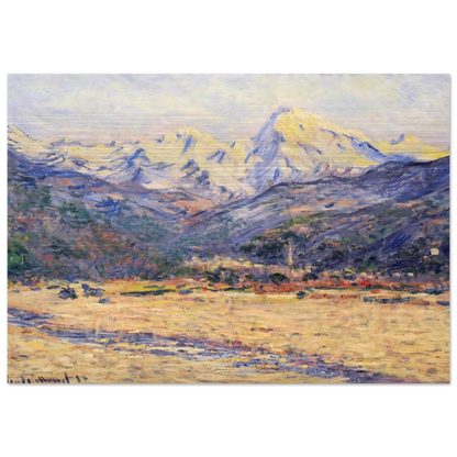 The Valley of the Nervia - claude monet Brushed Aluminum Print - 70x100 cm / 28x40 inches | claude monet Aluminum Print | claude monet Prints