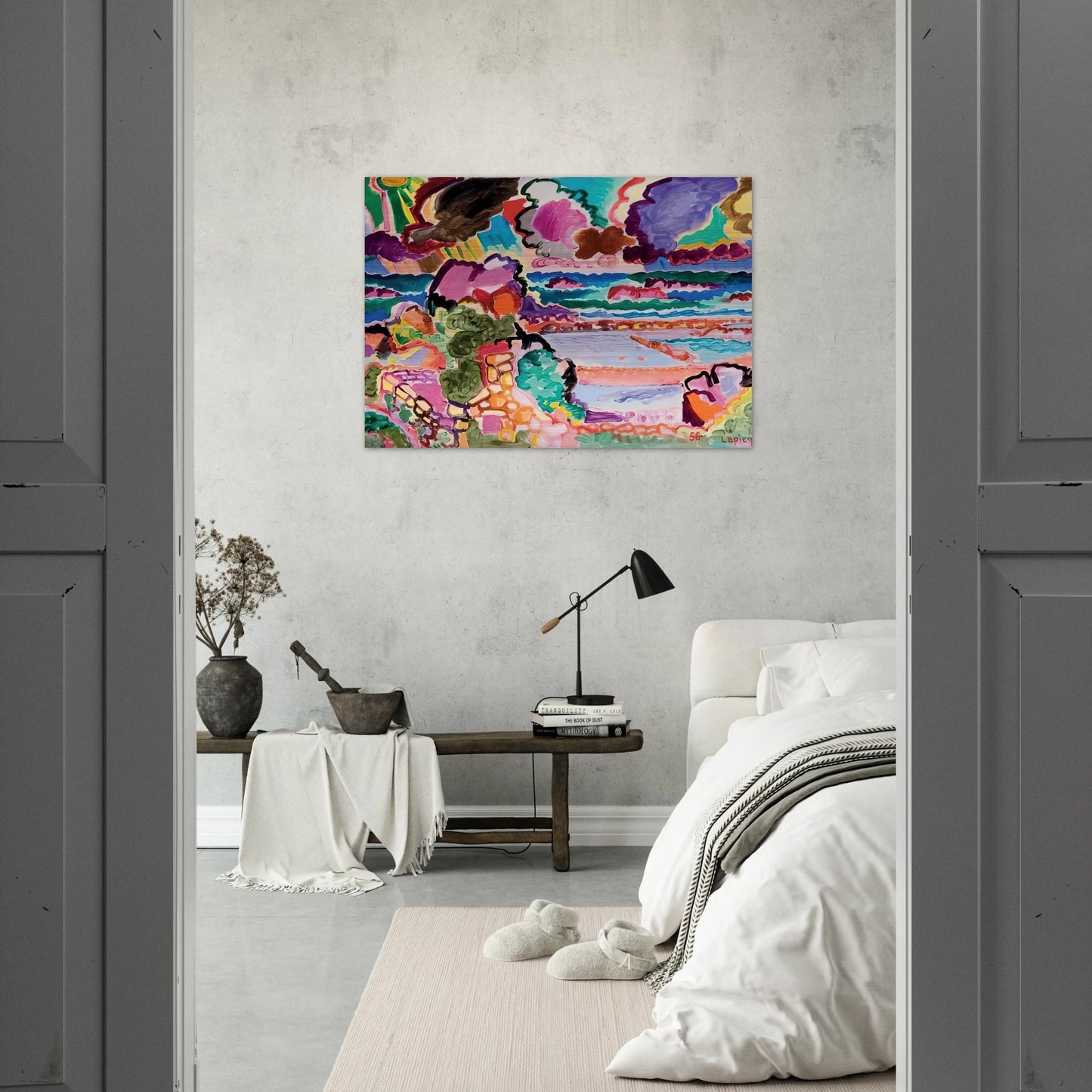 L'orage sur Bréhât - 1956 - Charles Lapicque Brushed Aluminum Print - 70x100 cm / 28x40 inches | Charles Lapicque Aluminum Print | Charles Lapicque Prints