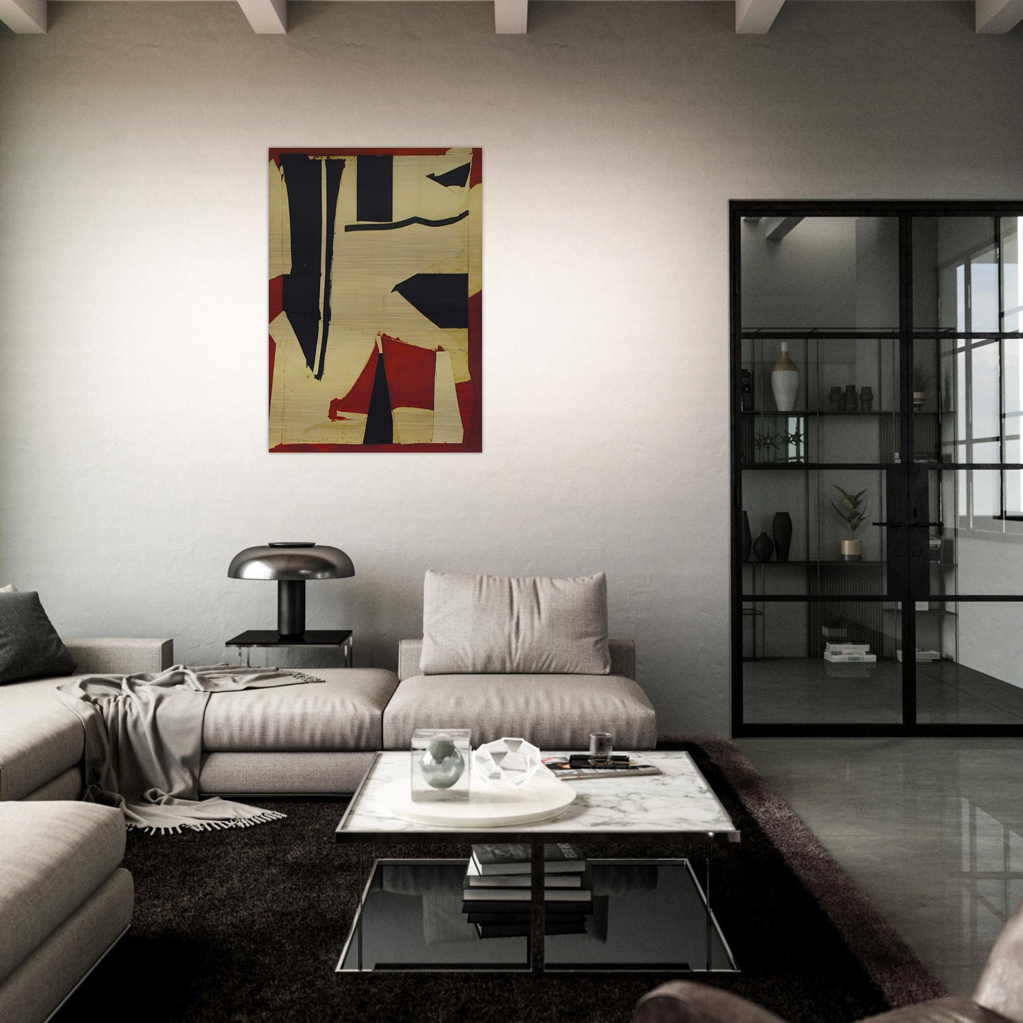 Banner - 1962 - Larry Zox Brushed Aluminum Print - 70x100 cm / 28x40 inches | Larry Zox Aluminum Print | Larry Zox Prints