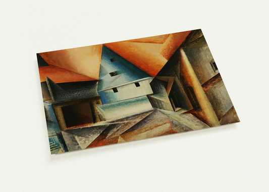 OBERWEIMAR 1921 By Lyonel Feininger Pack of 10 Post Cards | Lyonel Feininger Post Cards | A6 (10.5 x 14.8 cm) - 4.1 x 5.8 inches