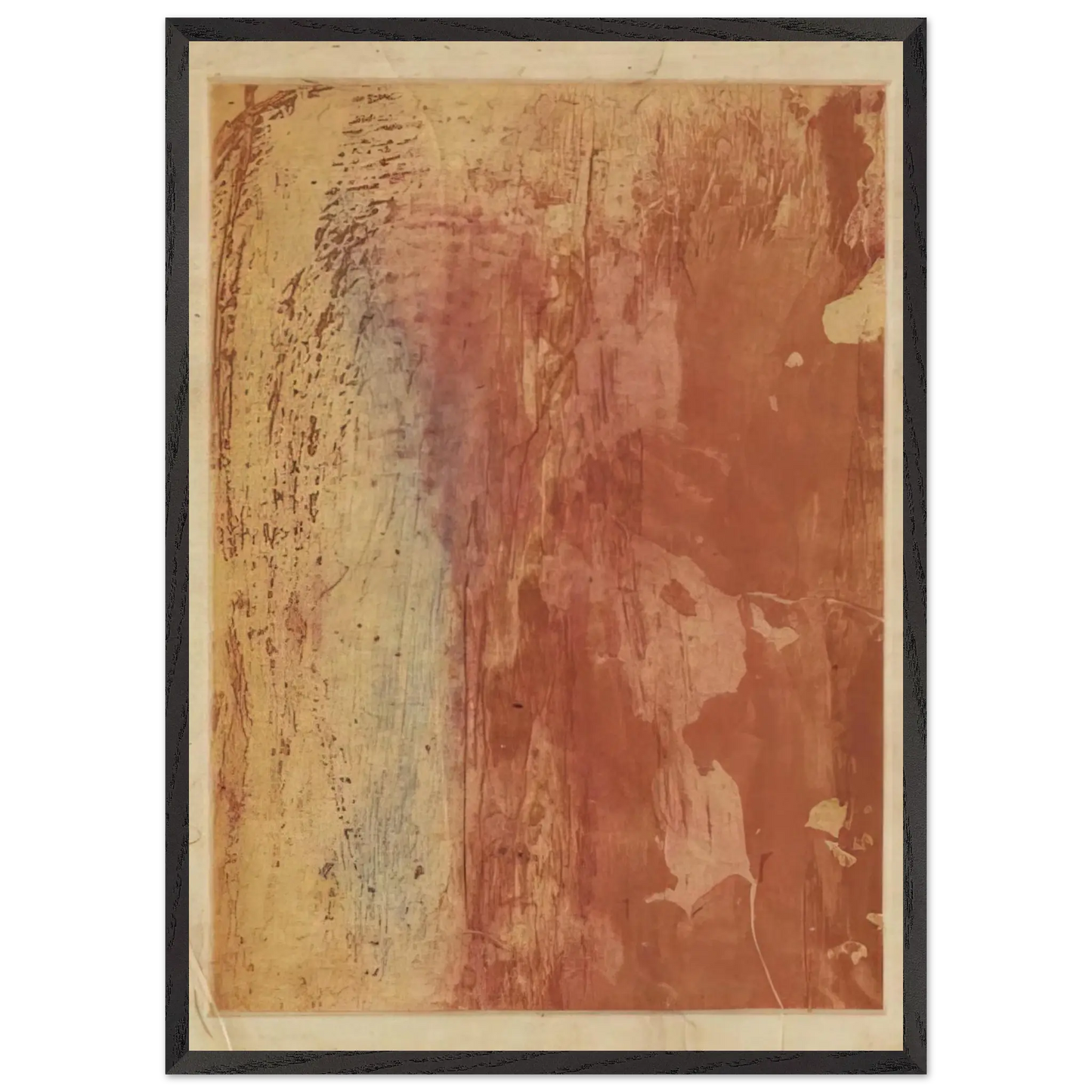 Helen Frankenthaler - Ganymede - 1978 Wall art - 28x43  cm / XL (11x17 Inches) - Premium Wooden Framed Poster With Fine Art Paper - Black frame