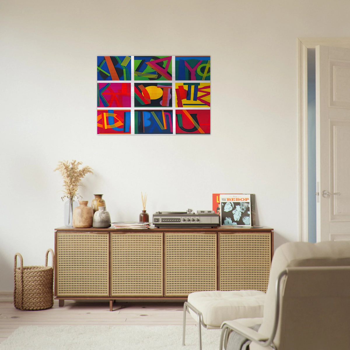 Untitled - Lettrism - Joao Vieira Brushed Aluminum Print - 70x100 cm / 28x40 inches | Joao Vieira Aluminum Print | Joao Vieira Prints