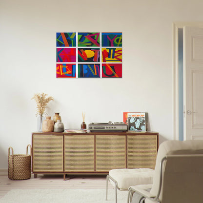 Untitled - Lettrism - Joao Vieira Brushed Aluminum Print - 70x100 cm / 28x40 inches | Joao Vieira Aluminum Print | Joao Vieira Prints