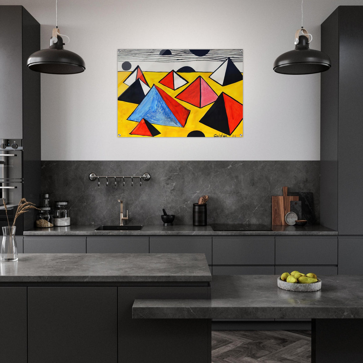 PYRAMIDS 1975 - Alexander Calder Acrylic Print - 70x100 cm / 28x40″ inches
