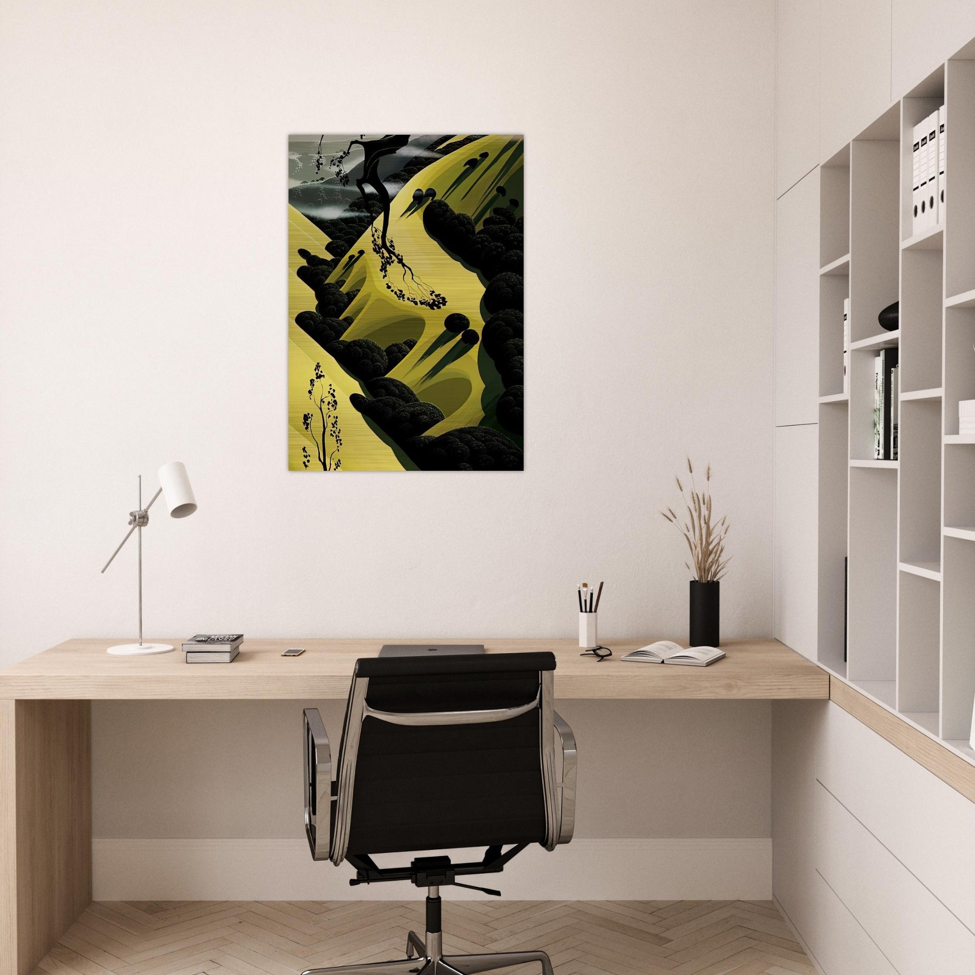 High Country Valley - Eyvind Earle Brushed Aluminum Print - 70x100 cm / 28x40 inches | Eyvind Earle Aluminum Print | Eyvind Earle Prints