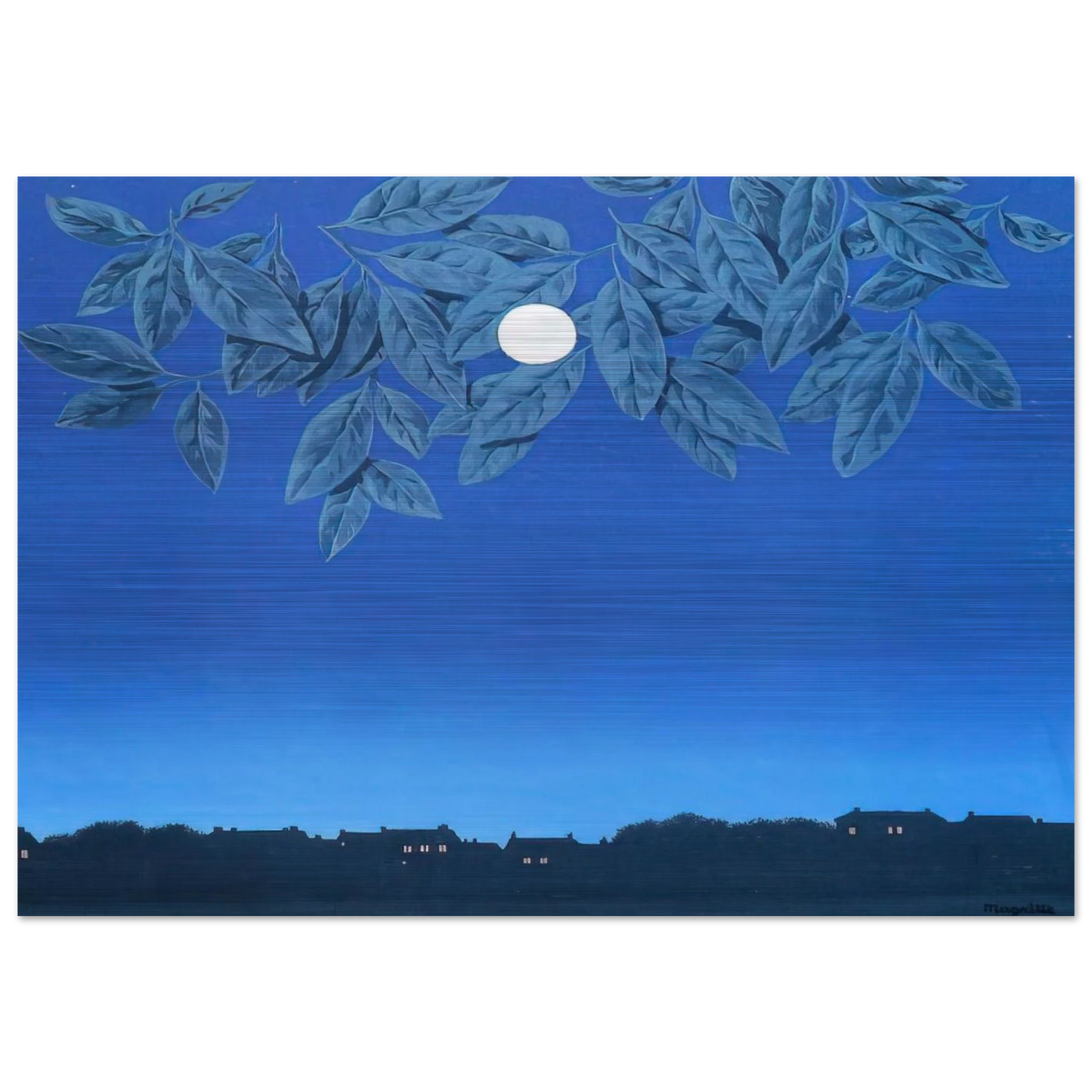 THE BLANK PAGE 1967 - Rene Magritte Brushed Aluminum Print - 70x100 cm / 28x40 inches | Rene Magritte Aluminum Print | Rene Magritte Prints