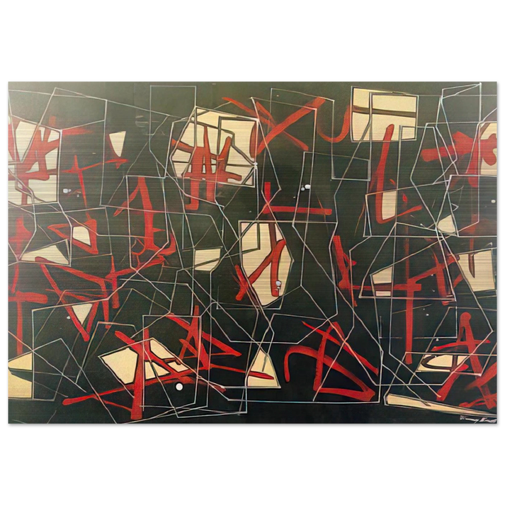 Synapse - 1950 - Jimmy Ernst Brushed Aluminum Print - 70x100 cm / 28x40 inches | Jimmy Ernst Aluminum Print | Jimmy Ernst Prints