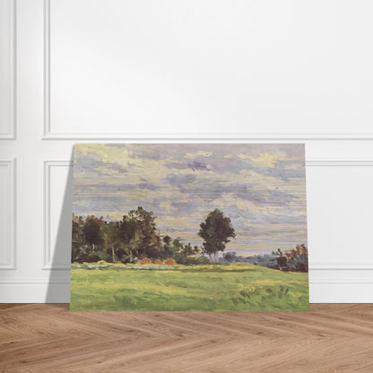 Landscape in the Ile de France - Paul Cézanne Brushed Aluminum Print - 70x100 cm / 28x40 inches | Paul Cézanne Aluminum Print | Paul Cézanne Prints