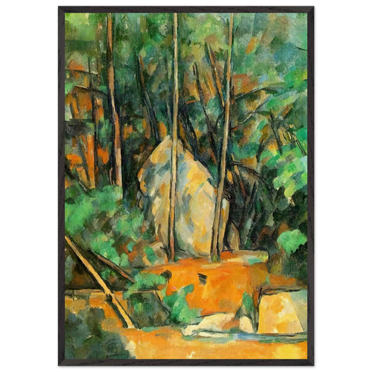 In the Park of Chateau Noir - Paul Cezanne 70x100 cm / 28x40 inches Framed Art Print – Black Wooden Frame