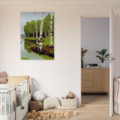 Birches - Arkhyp Kuindzhi Brushed Aluminum Print - 70x100 cm / 28x40 inches | Arkhyp Kuindzhi Aluminum Print | Arkhyp Kuindzhi Prints