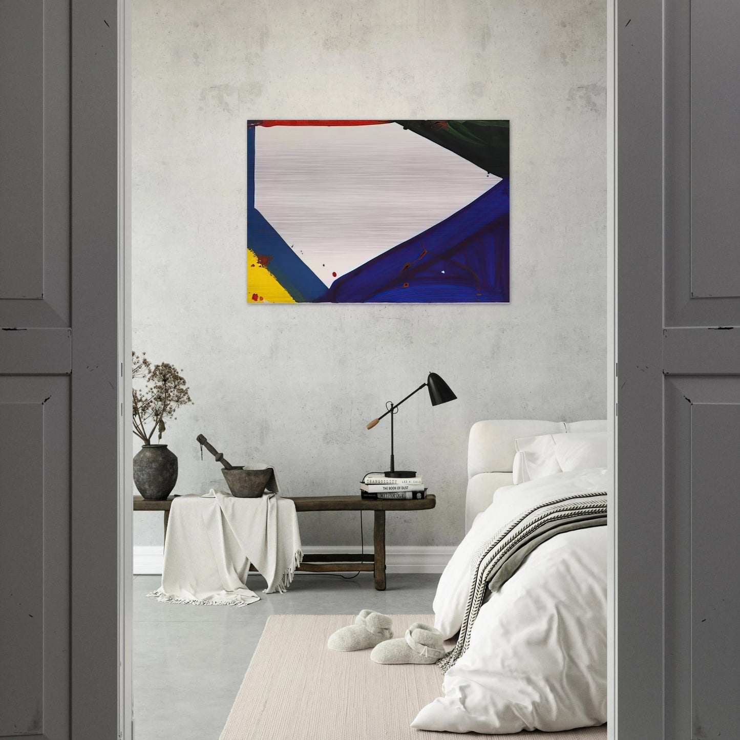 Untitled  Edge  - Sam Francis Brushed Aluminum Print - 70x100 cm / 28x40 inches | Sam Francis Aluminum Print | Sam Francis Prints