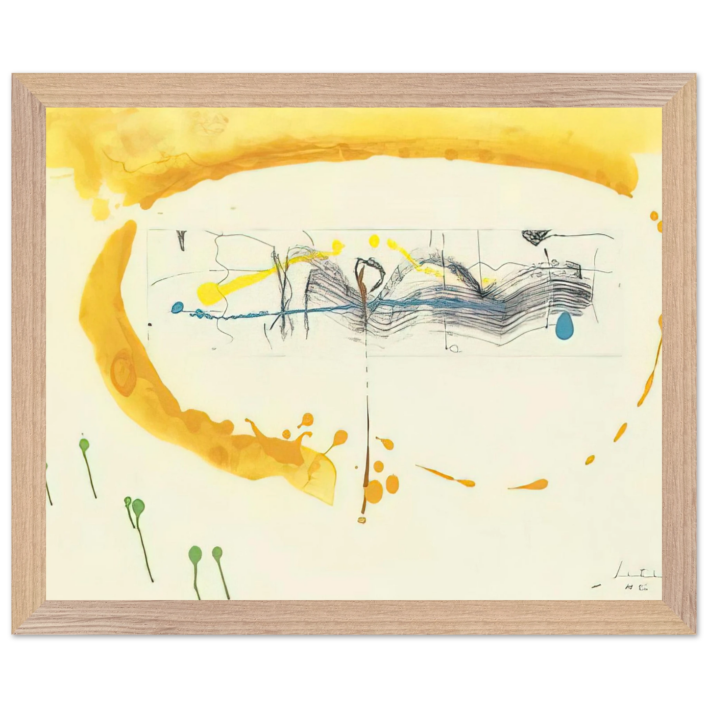 Helen Frankenthaler - Making Music - 2000 Wall art - A2 (42 x 59.4  cm) - Premium Wooden Framed Poster With Fine Art Paper-canvas - White frame
