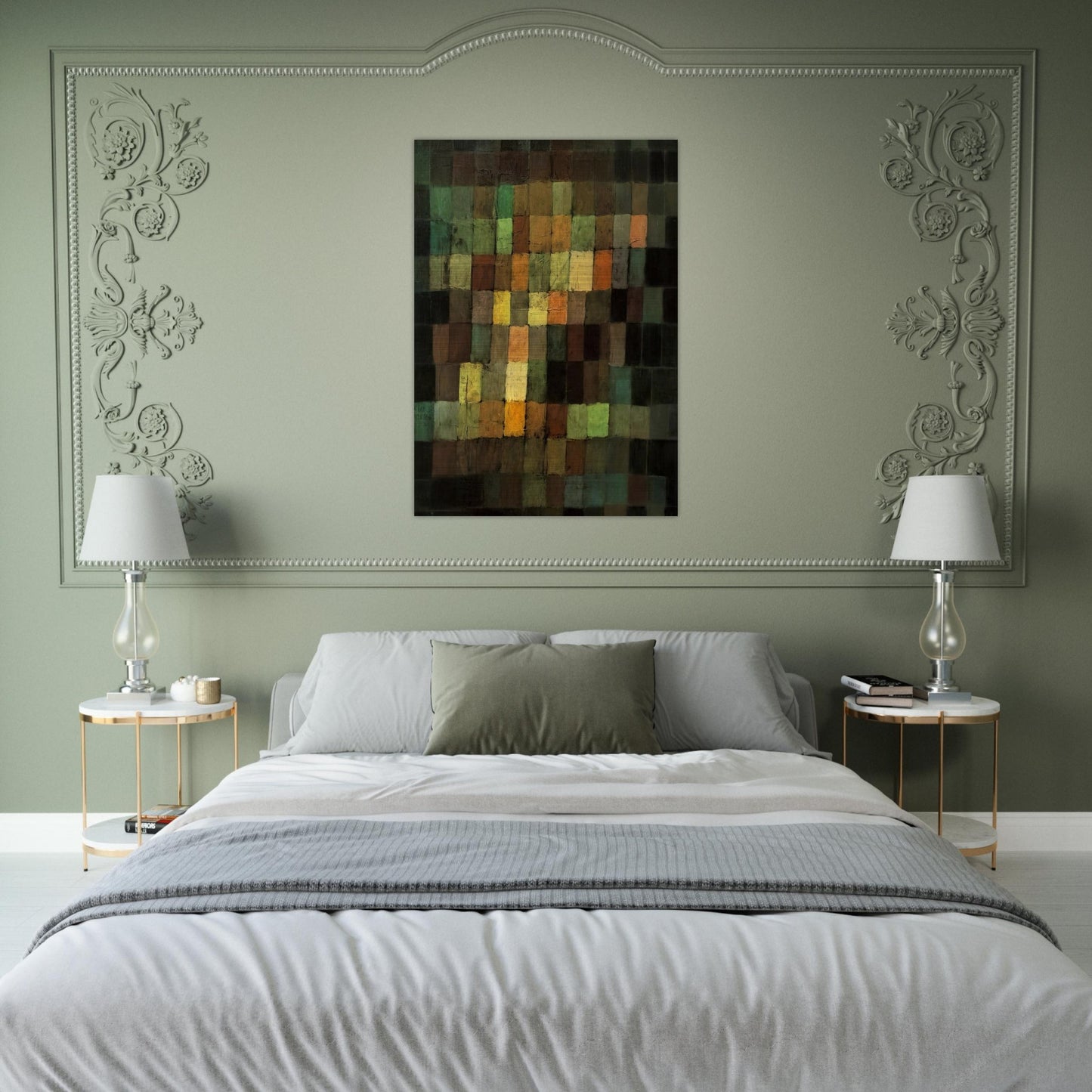 ANCIENT SOUND ABSTRACT ON BLACK BACKGROUND 1925 - Paul Klee Brushed Aluminum Print - 70x100 cm / 28x40 inches | Paul Klee Aluminum Print | Paul Klee Prints