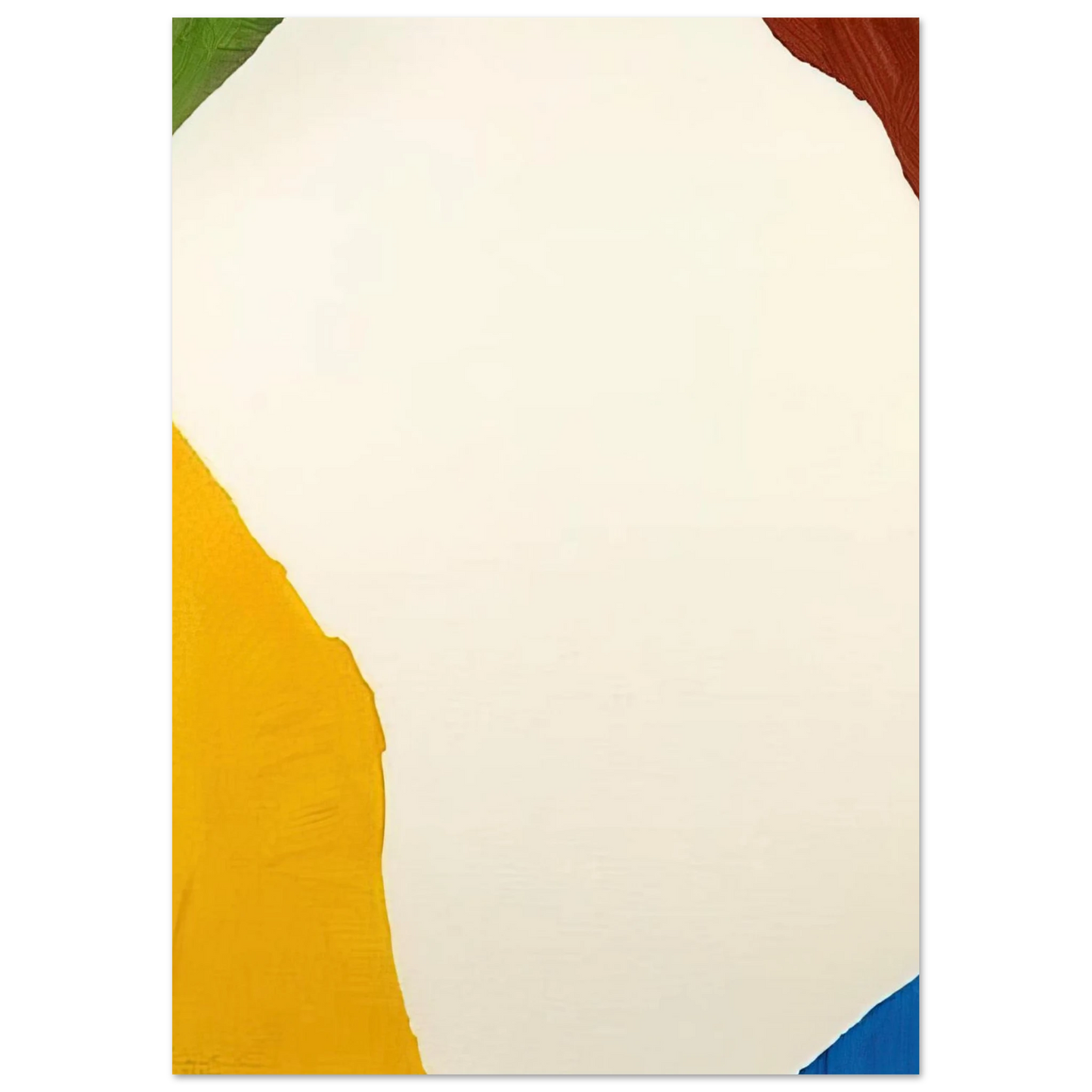 Helen Frankenthaler - Wind Directions - 1970 Wall art - 21x29.7 cm / 8x12" - Premium Wooden Framed Poster With Fine Art Paper-canvas - White frame