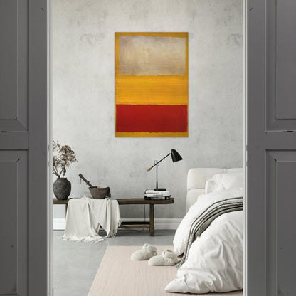No. 13 White, Red on Yellow - Mark Rothko Brushed Aluminum Print - 70x100 cm / 28x40 inches | Mark Rothko Aluminum Print | Mark Rothko Prints