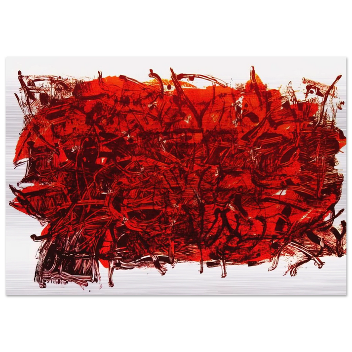 Leaves III - Jean-Paul Riopelle Brushed Aluminum Print - 70x100 cm / 28x40 inches | Jean-Paul Riopelle Aluminum Print | Jean-Paul Riopelle Prints