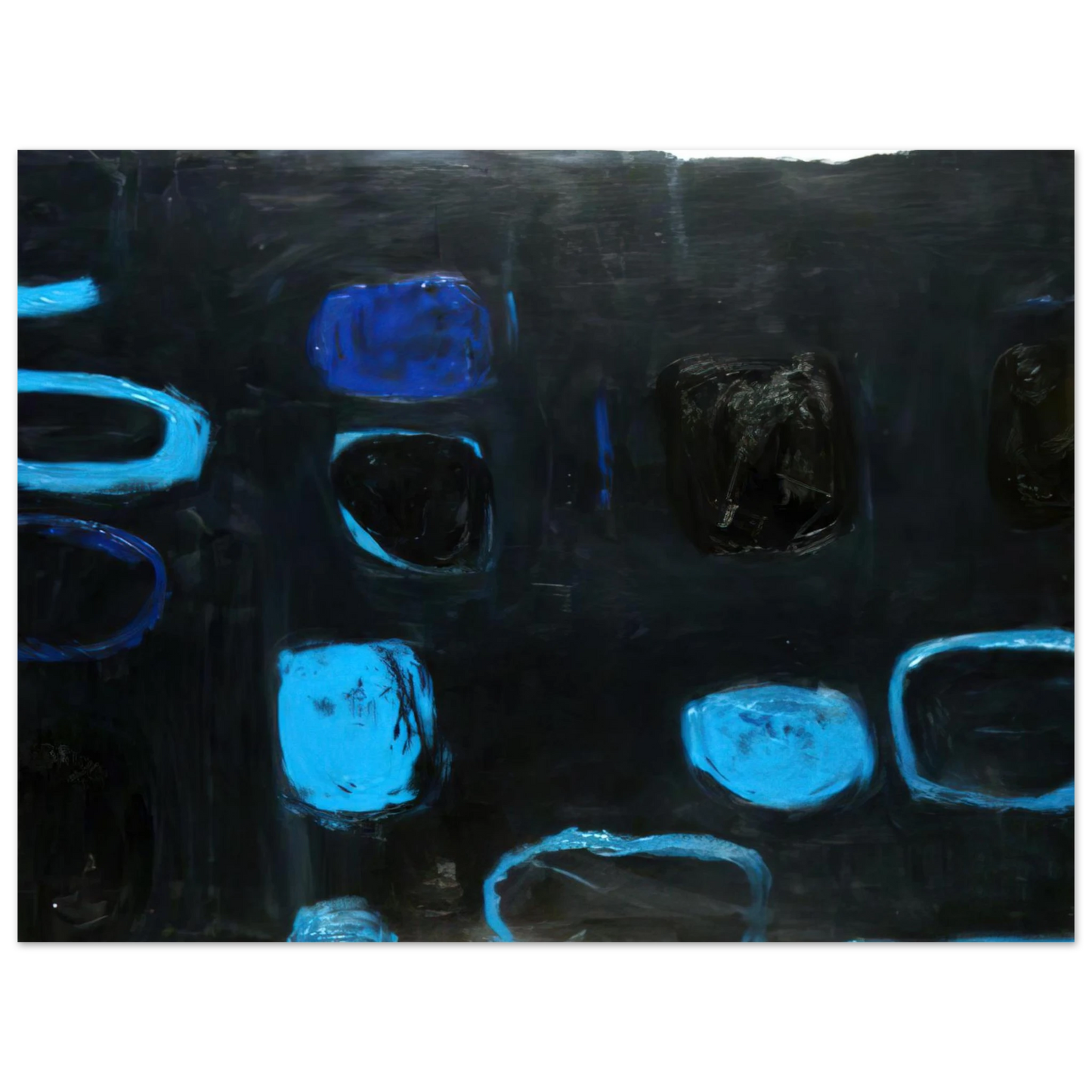 William Scott - Composition with Blue and Black - 1959  75x100 cm / 30x40inches Fine Art Poster