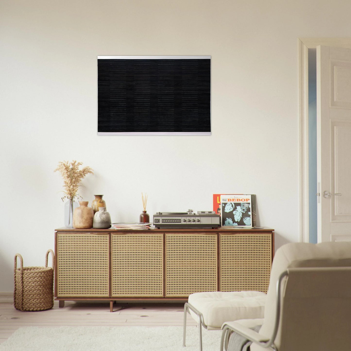 The Sea - Agnes Martin Brushed Aluminum Print - 70x100 cm / 28x40 inches | Agnes Martin Aluminum Print | Agnes Martin Prints