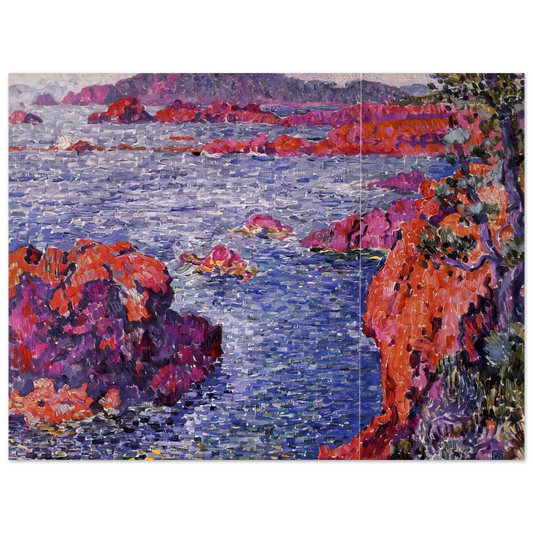 Theo van Rysselberghe - ROCKS AT ANTHEOR 1906  75x100 cm / 30x40inches Fine Art Poster