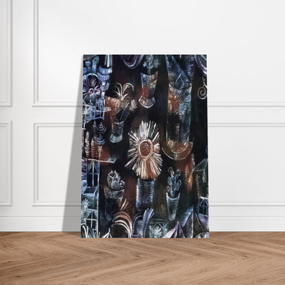 STILL LIFE WITH THISTLE BLOOM 1919 - Paul Klee Brushed Aluminum Print - 70x100 cm / 28x40 inches | Paul Klee Aluminum Print | Paul Klee Prints