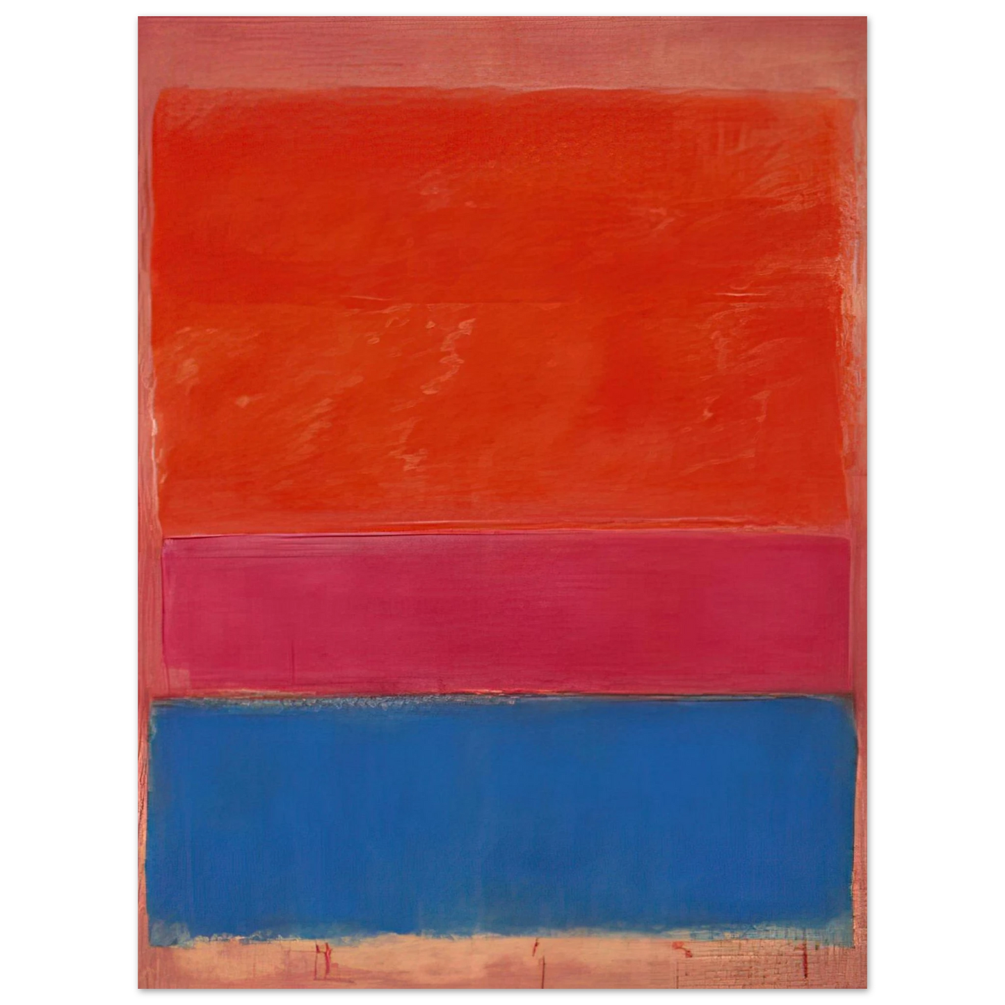Mark Rothko - No. 1 Royal Red and Blue - 1954 Wall Art - 21x29.7 cm / 8x12" - Fine Art Poster-canvas - -