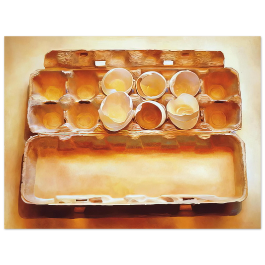 Mary Pratt - Eggs in an Egg Crate - 1975  75x100 cm / 30x40inches Fine Art Poster