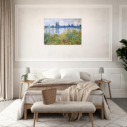 Flowers on the Banks of Seine near Vetheuil - claude monet Acrylic Print - 70x100 cm / 28x40″ inches