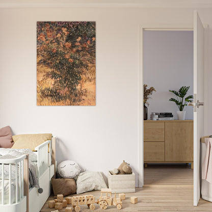 Oleanders, the Hospital Garden at Saint-Remy - Vincent van Gogh Brushed Aluminum Print - 70x100 cm / 28x40 inches | Vincent van Gogh Aluminum Print | Vincent van Gogh Prints