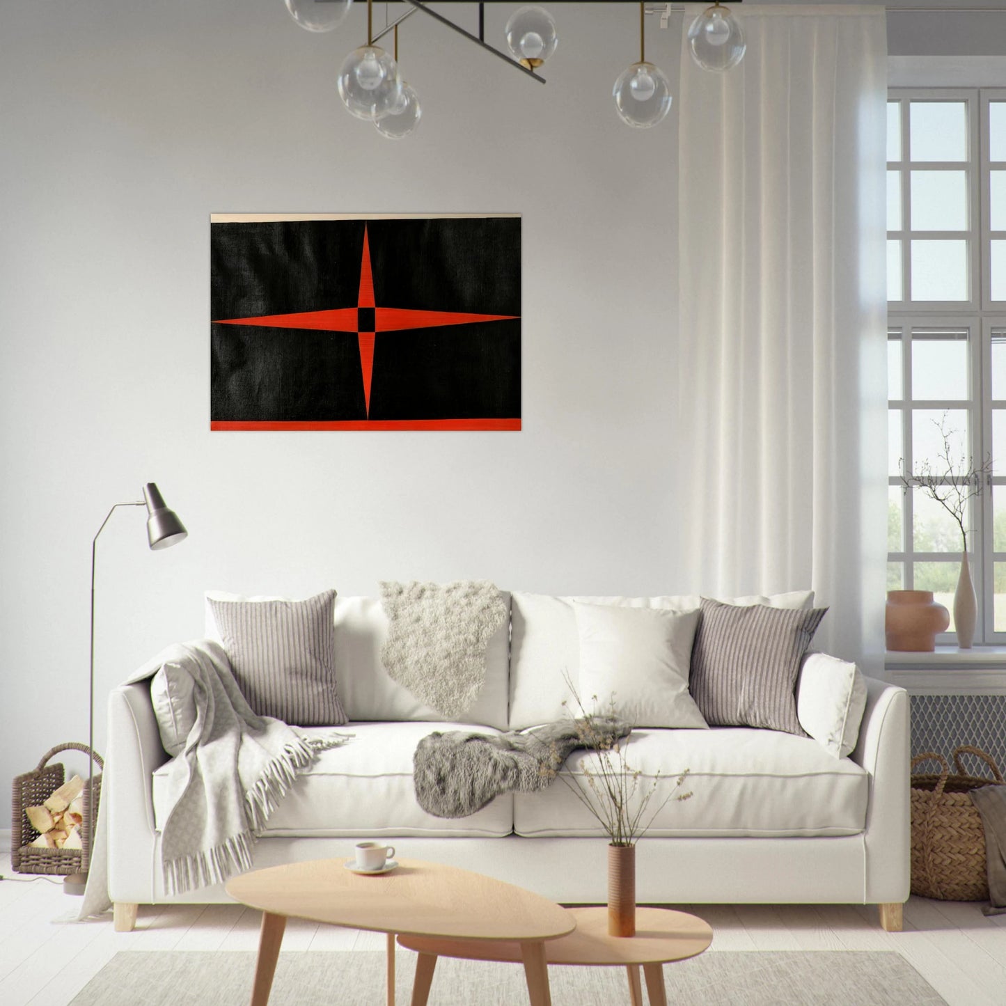 Red Star - 1949 - Carmen Herrera Brushed Aluminum Print - 70x100 cm / 28x40 inches | Carmen Herrera Aluminum Print | Carmen Herrera Prints