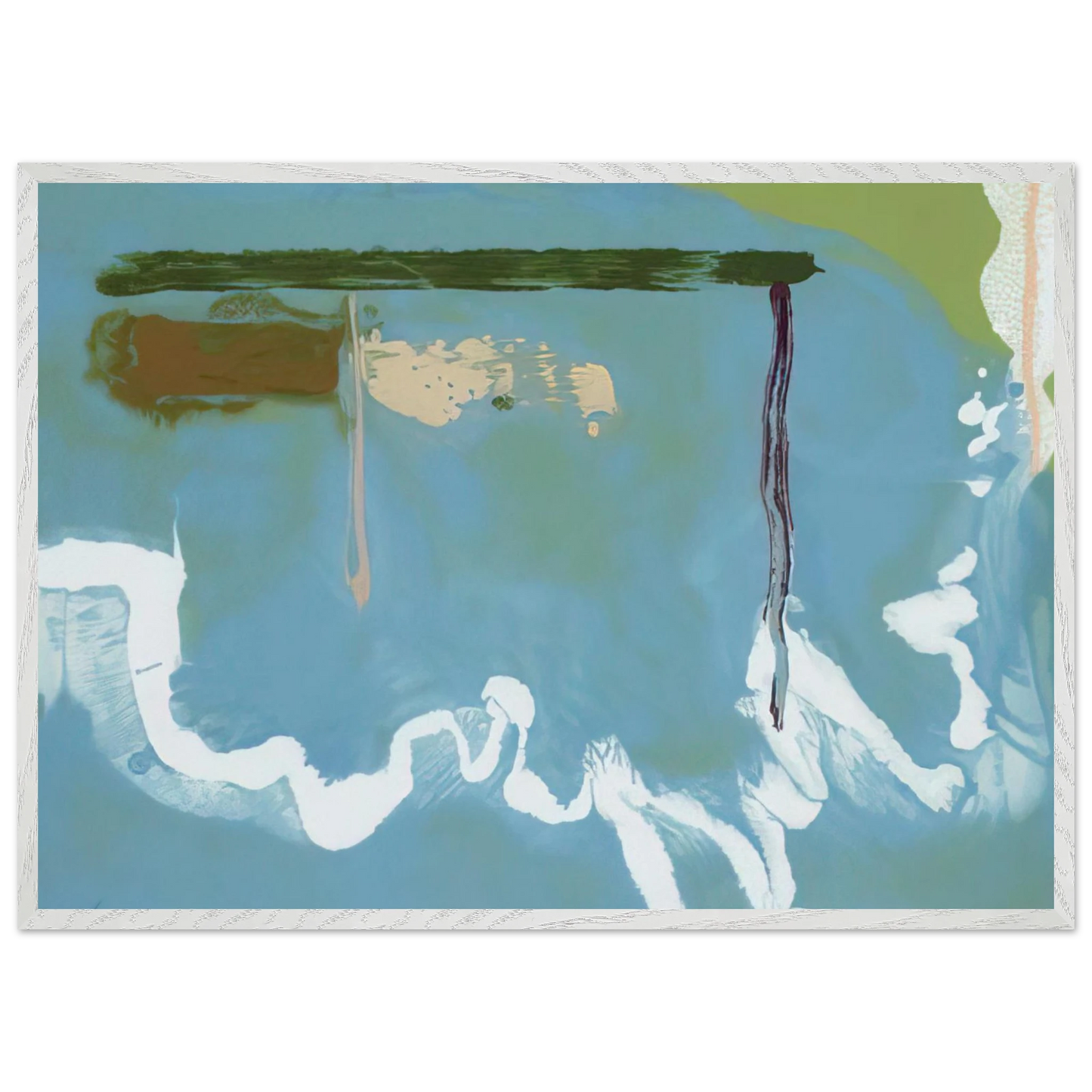 Helen Frankenthaler - Skywriting - 1997 Wall art - A1 (59.4 x 84.1  cm) - Premium Wooden Framed Poster With Fine Art Paper-canvas - White frame