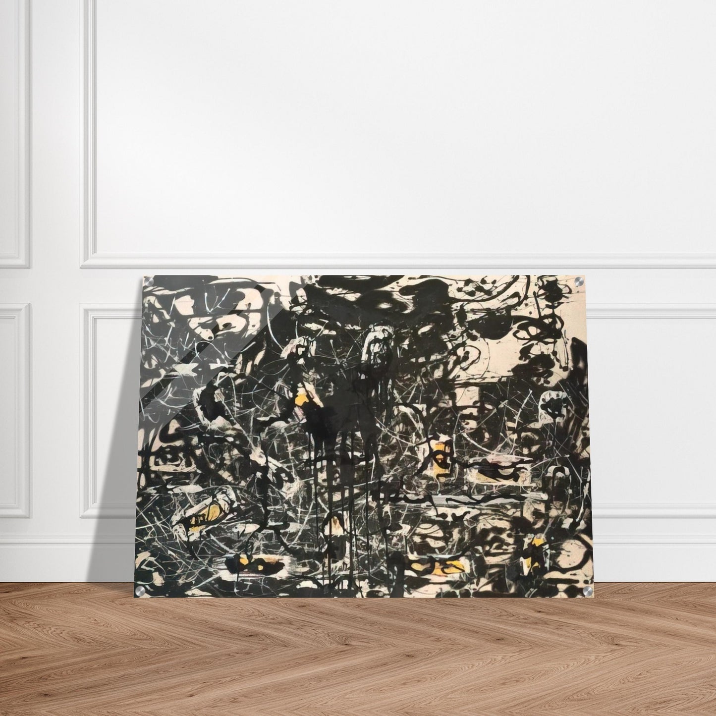 YELLOW ISLANDS - Jackson Pollock Acrylic Print - 70x100 cm / 28x40″ inches