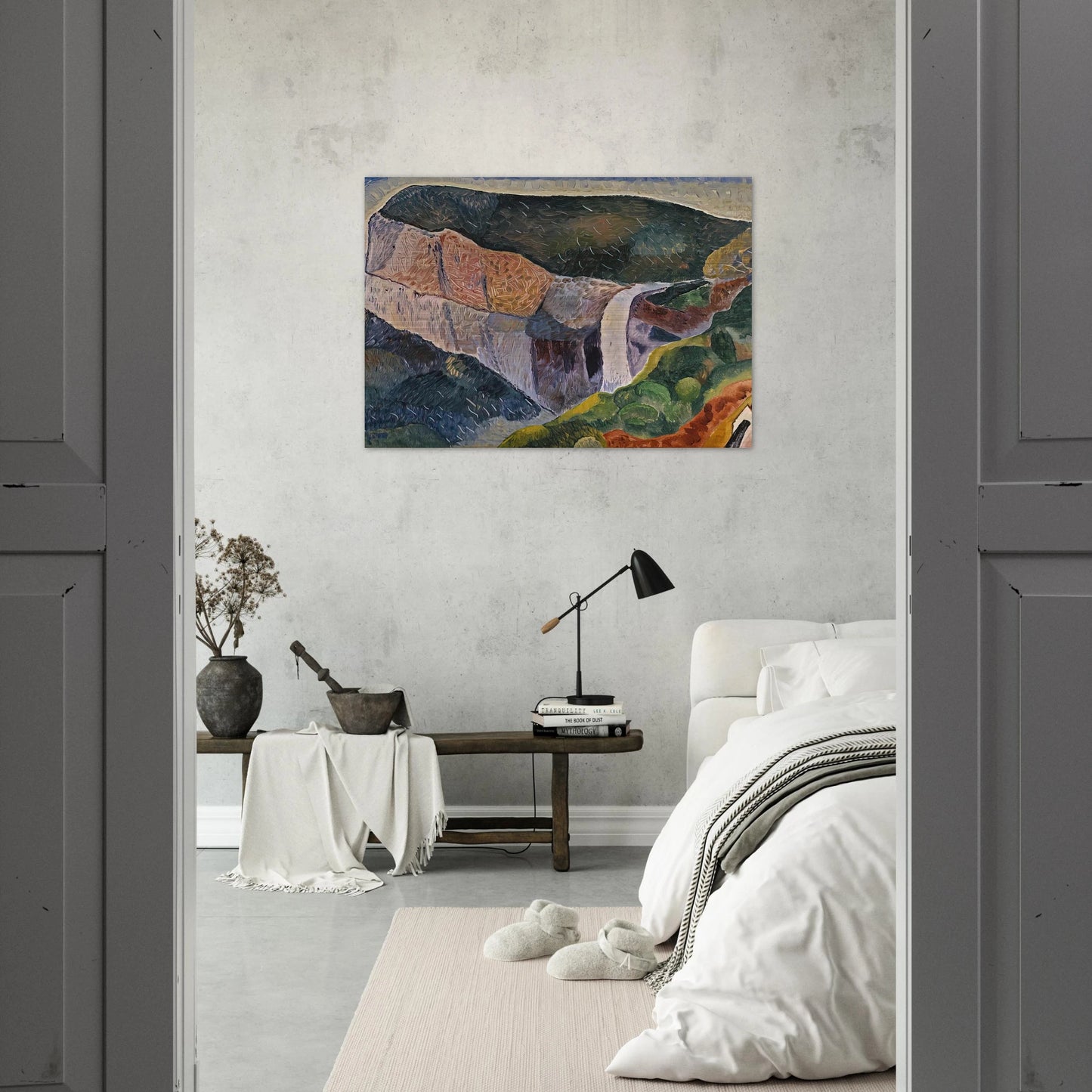 Govett's Leap - 1933 - Grace Cossington Smith Brushed Aluminum Print - 70x100 cm / 28x40 inches | Grace Cossington Smith Aluminum Print | Grace Cossington Smith Prints