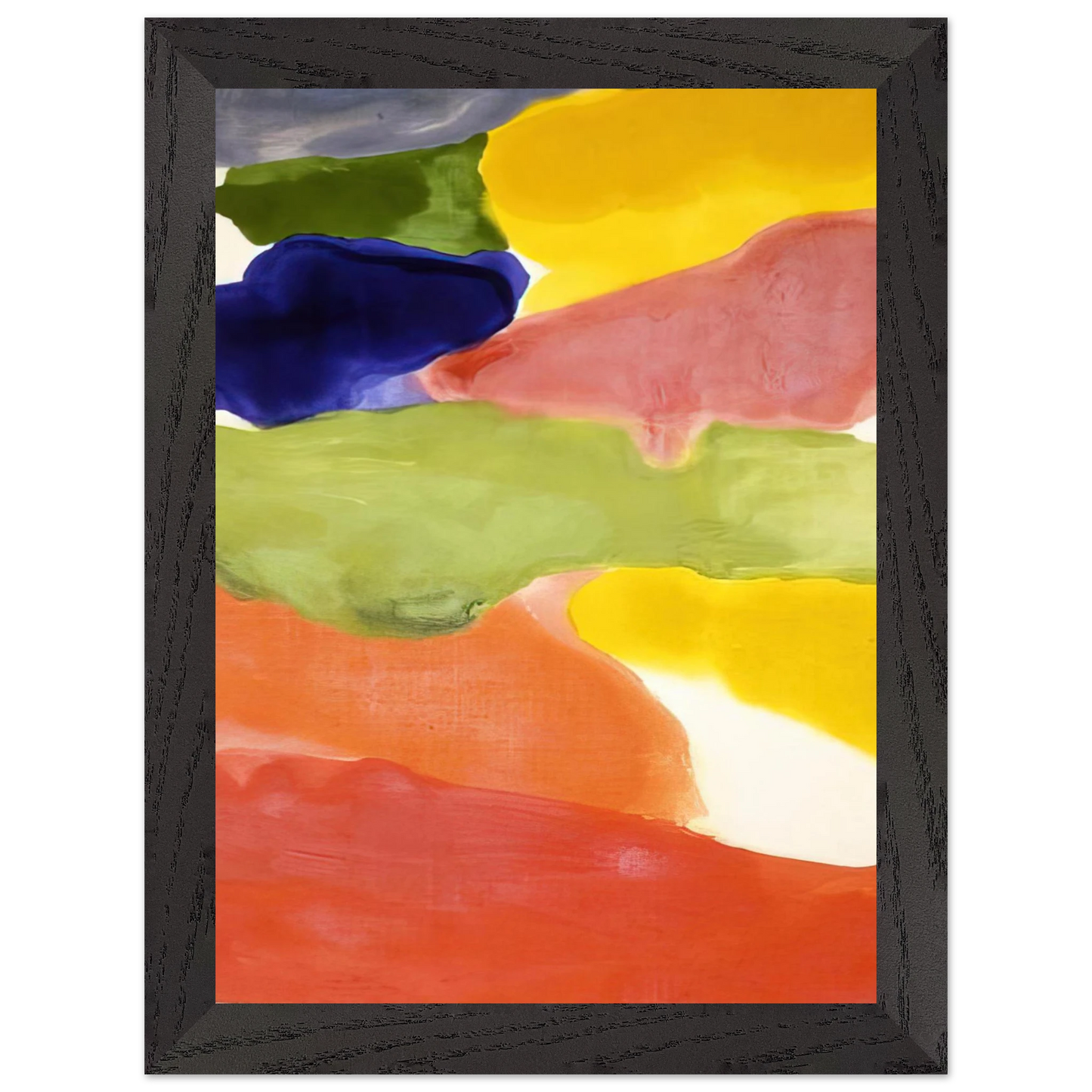 Helen Frankenthaler - Tutti-Fruitti - 1966 Wall art - 30x45 cm / 12x18 inches - Premium Wooden Framed Poster With Fine Art Paper-canvas - White frame