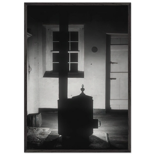 Doylestown HouseThe Stove - 1917 - Charles Sheeler 70x100 cm / 28x40 inches Framed Art Print – Black Wooden Frame