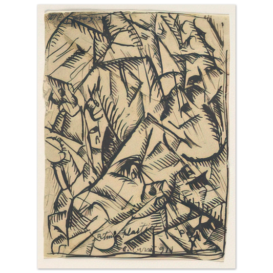 Carlo Carra - RITMI PLASTICI 1911  75x100 cm / 30x40inches Fine Art Poster